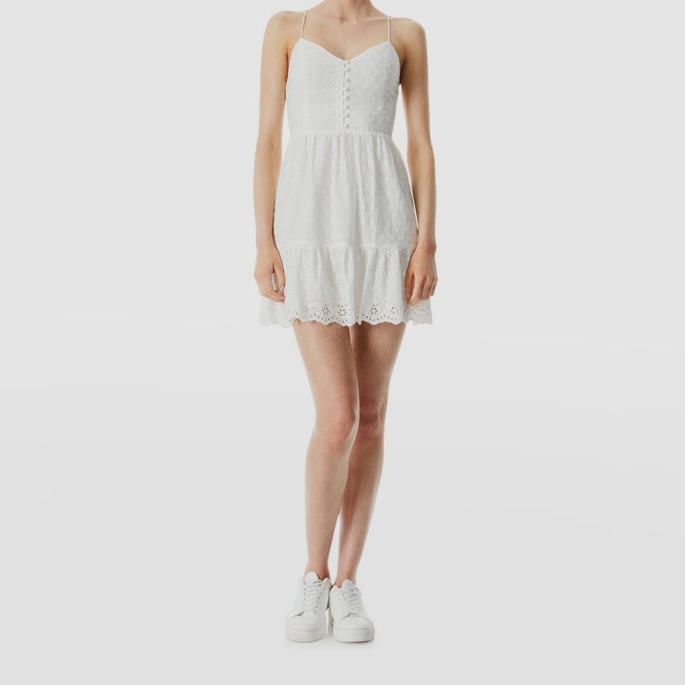 Alice & Olivia NWT Fae White Eyelet Mini Dress 10